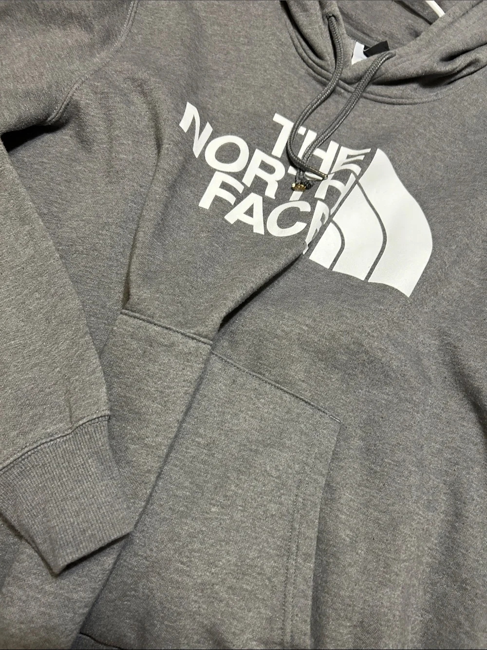 The North Face Heather Gray Logo Pullover Hoodie